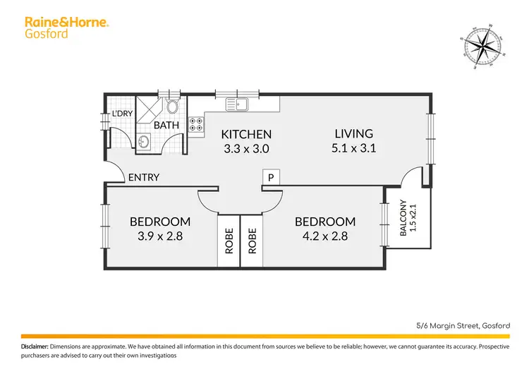 Floorplan of Homely unit listing, 5/6 Margin Street, Gosford NSW 2250