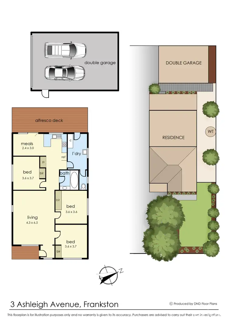 Floorplan of Homely house listing, 3 Ashleigh Avenue, Frankston VIC 3199
