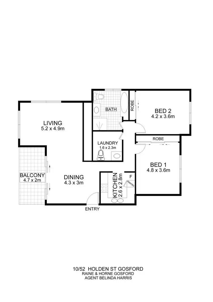 Floorplan of Homely apartment listing, 10/52-54 Holden Street, Gosford NSW 2250