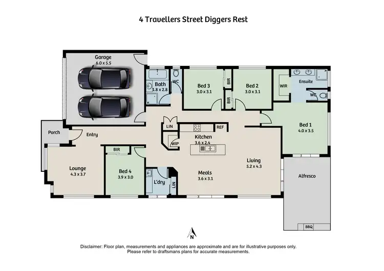 Floorplan of Homely house listing, 4 Travellers Street, Diggers Rest VIC 3427