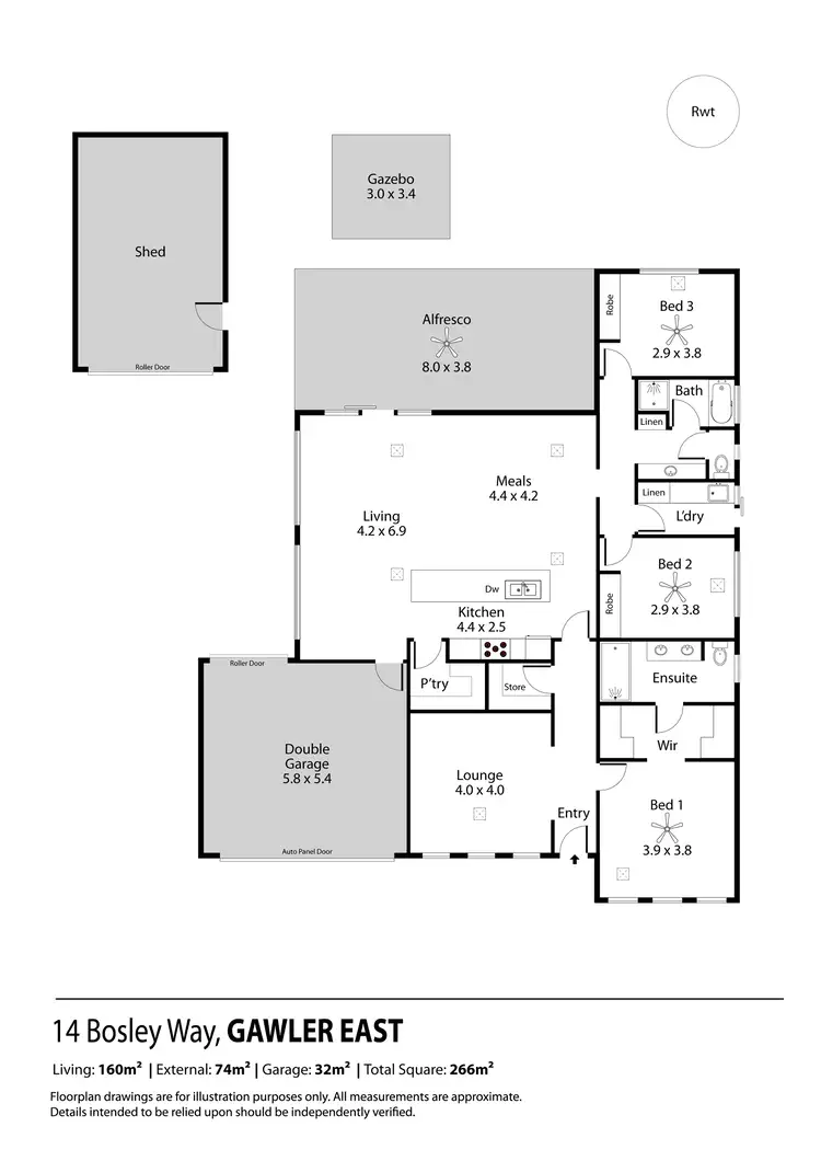 Floorplan of Homely house listing, 14 Bosley Way, Gawler East SA 5118