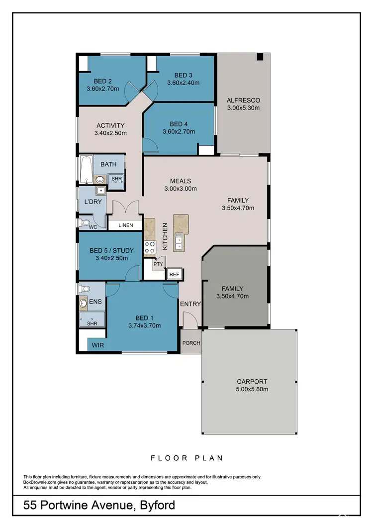 Floorplan of Homely house listing, 55 Portwine Avenue, Byford WA 6122