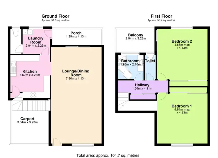 Floorplan of Homely townhouse listing, 2/9 Mannion Street, Katherine NT 850