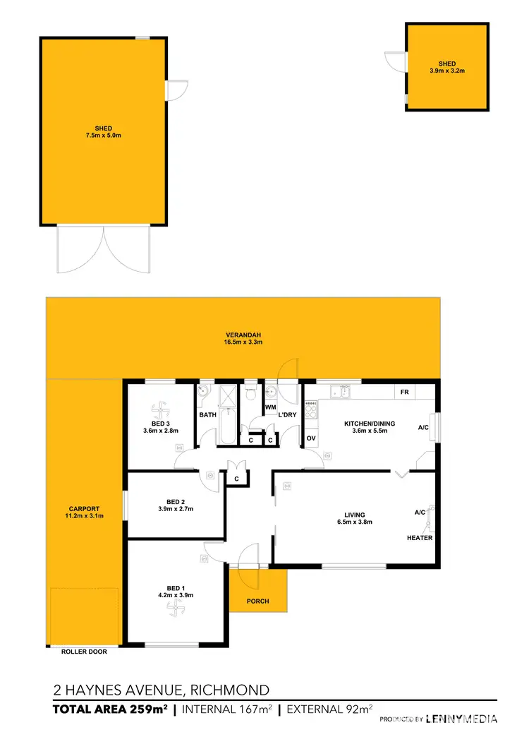 Floorplan of Homely house listing, 2 Haynes Avenue, Richmond SA 5033