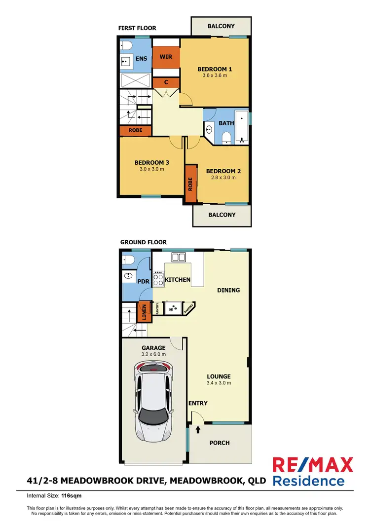 Floorplan of Homely townhouse listing, 41/2-8 Meadowbrook Drive, Meadowbrook QLD 4131