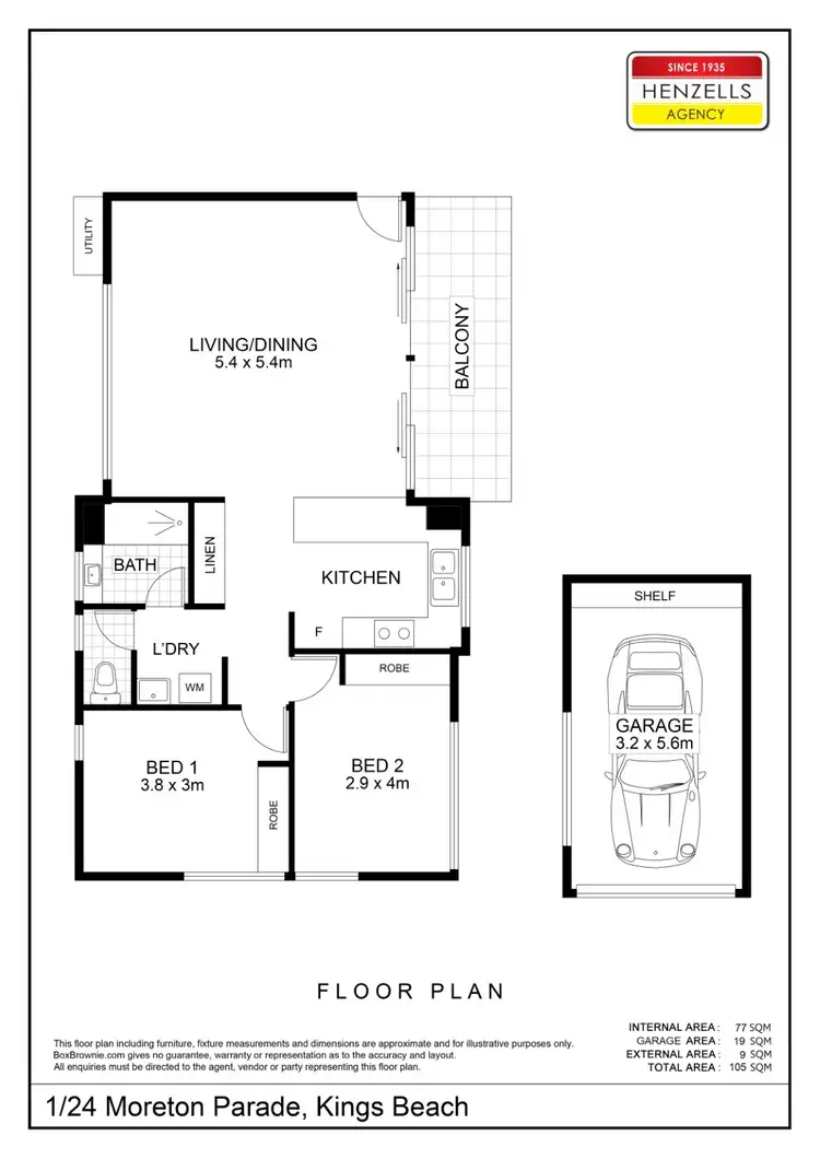 Floorplan of Homely unit listing, 1/24 Moreton Parade, Kings Beach QLD 4551