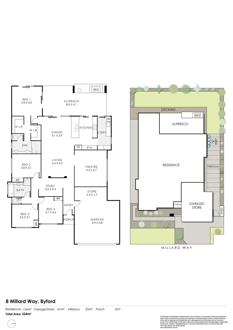 Floorplan of Homely house listing, 8 Millard Way, Byford WA 6122