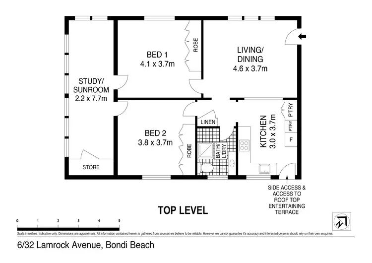 Floorplan of Homely apartment listing, 6/32 Lamrock Avenue, Bondi Beach NSW 2026