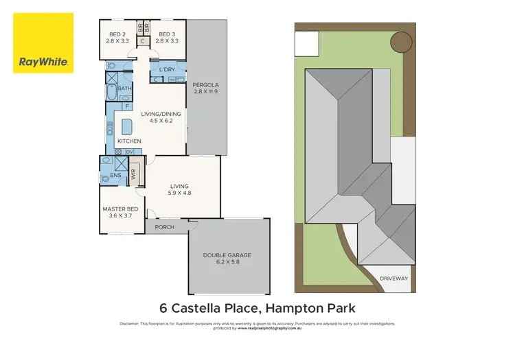 Floorplan of Homely house listing, 6 Castella Place, Hampton Park VIC 3976