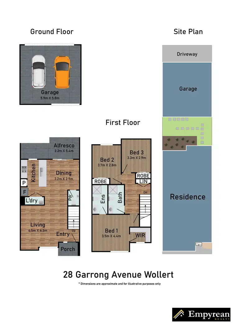 Floorplan of Homely townhouse listing, 28 Garrong Avenue, Wollert VIC 3750