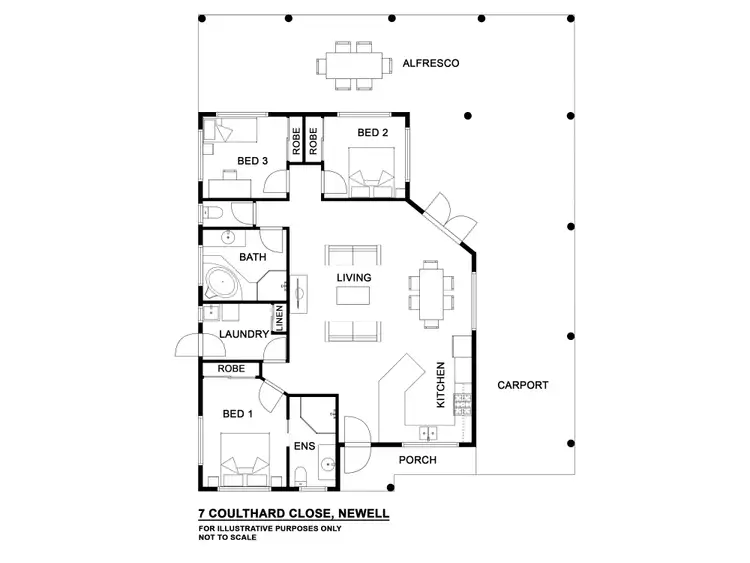 Floorplan of Homely house listing, 7 Coulthard Close, Newell QLD 4873