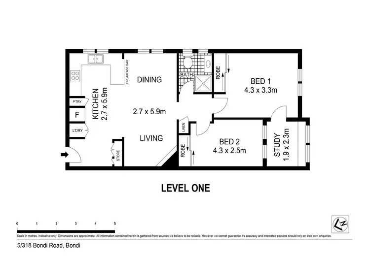Floorplan of Homely apartment listing, 5/318 Bondi Road, Bondi NSW 2026