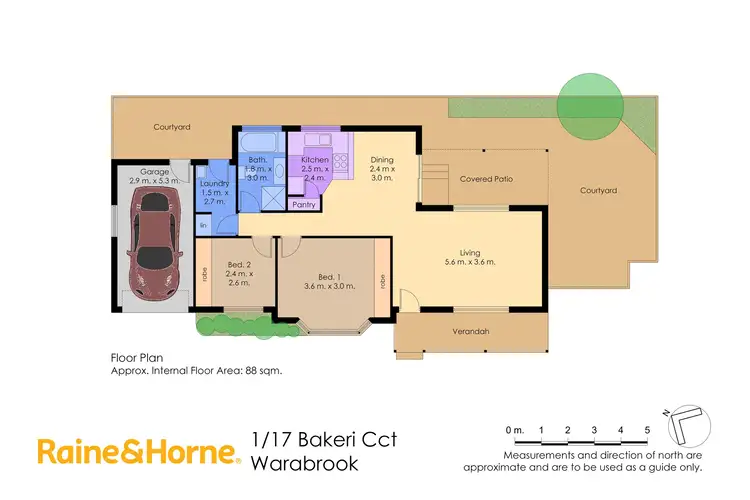 Floorplan of Homely villa listing, 1/17 Bakeri Circuit, Warabrook NSW 2304