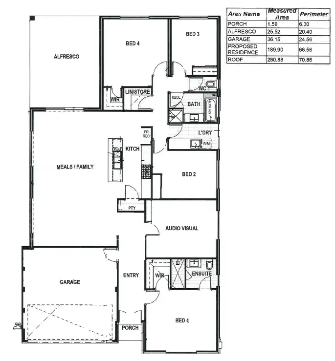 Floorplan of Homely house listing, 36 Makybe Boulevard, Byford WA 6122