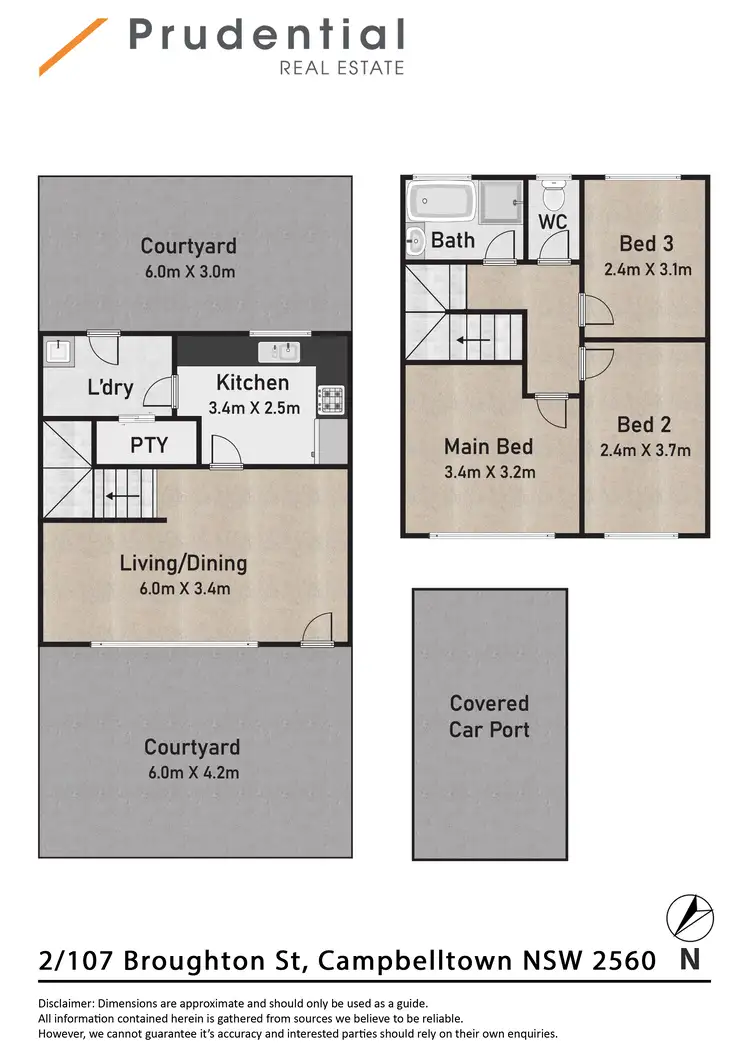 Floorplan of Homely townhouse listing, 2/107 Broughton Street, Campbelltown NSW 2560