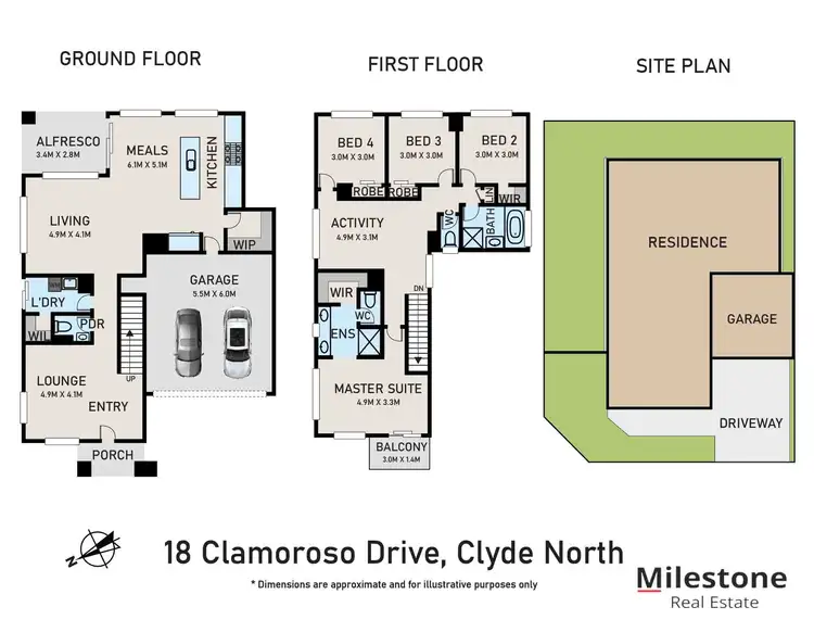 Floorplan of Homely house listing, 18 Clamoroso Drive, Clyde North VIC 3978
