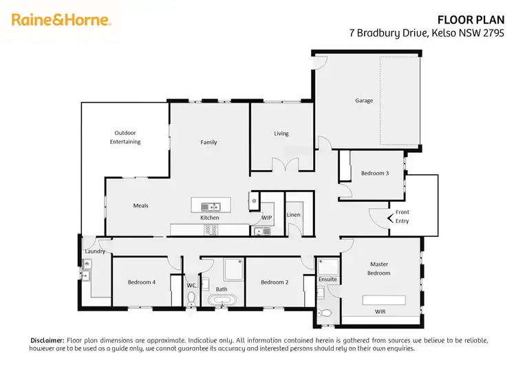 Floorplan of Homely house listing, 7 Bradbury Drive, Kelso NSW 2795
