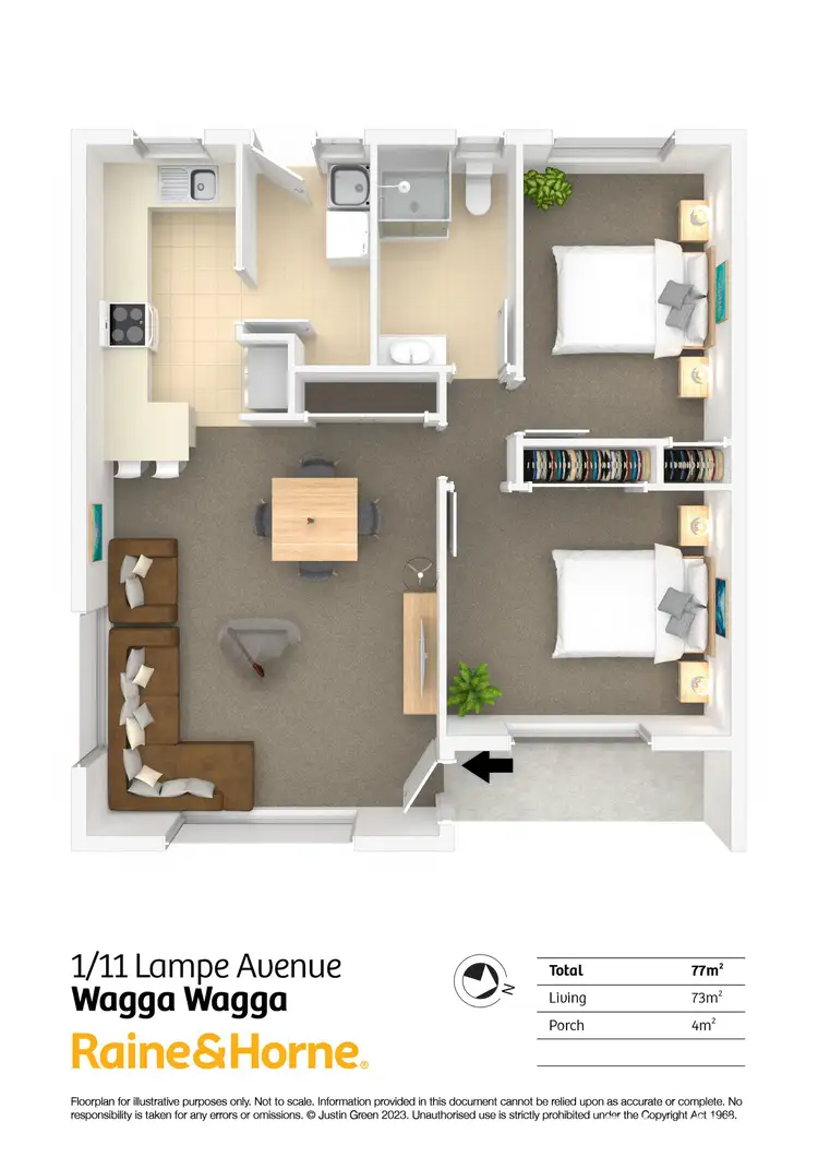 Floorplan of Homely house listing, 1/11 Lampe Avenue, Wagga Wagga NSW 2650