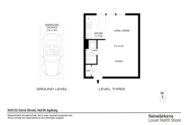 Floorplan of Homely apartment listing, 309/22 Doris Street, North Sydney NSW 2060