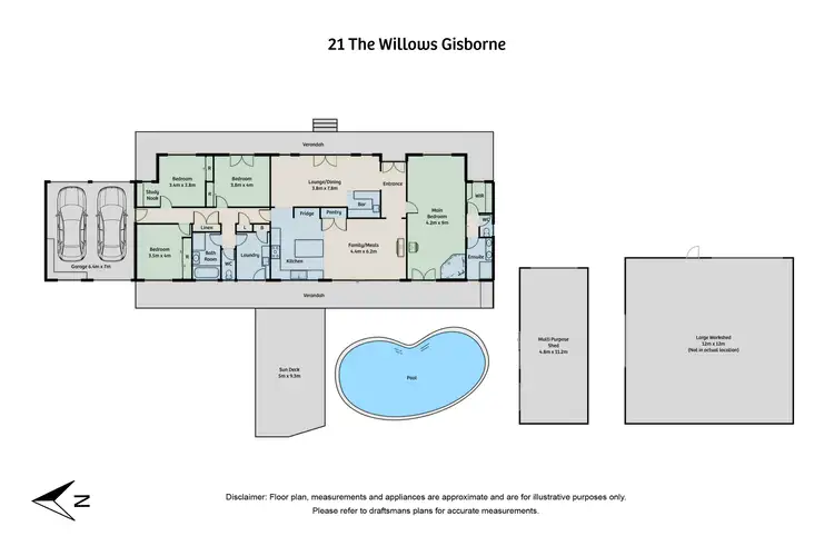 Floorplan of Homely house listing, 21 The Willows, Gisborne VIC 3437
