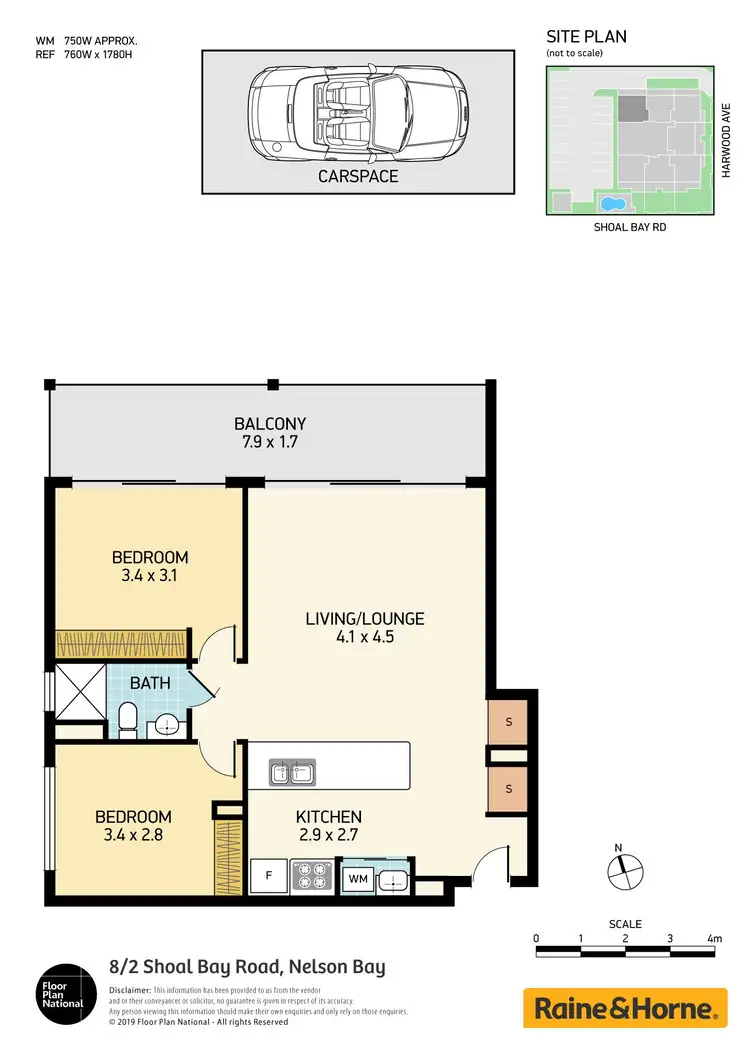 Floorplan of Homely unit listing, 8/2 Shoal Bay Road, Nelson Bay NSW 2315