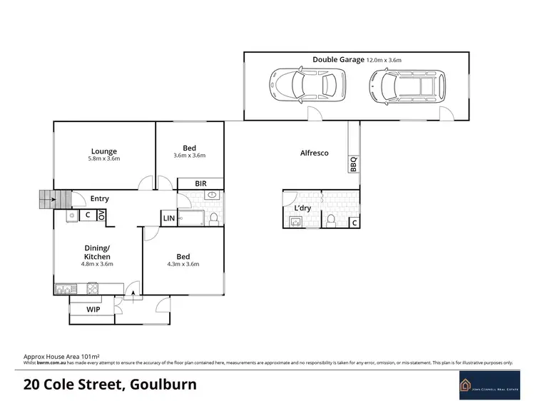 Floorplan of Homely house listing, 20 Cole Street, Goulburn NSW 2580