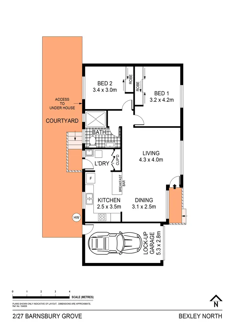 Floorplan of Homely villa listing, 2/27 Barnsbury Grove, Bexley North NSW 2207