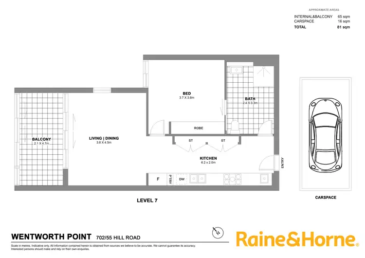 Floorplan of Homely apartment listing, 702/55 Hill Road, Wentworth Point NSW 2127
