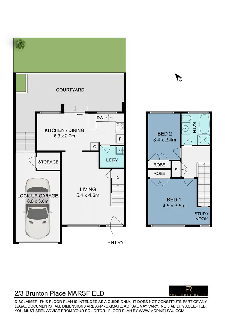 Floorplan of Homely townhouse listing, 2/1-3 Brunton Place, Marsfield NSW 2122