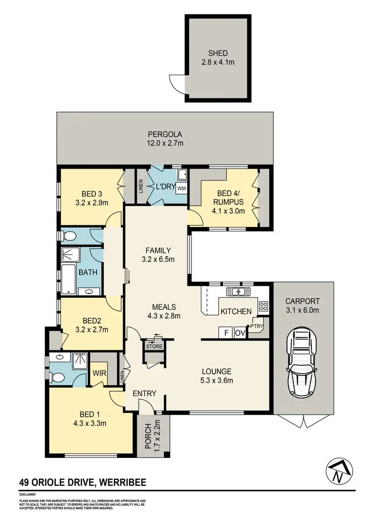 Floorplan of Homely house listing, 49 Oriole Drive, Werribee VIC 3030