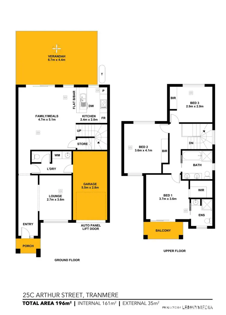 Floorplan of Homely house listing, 25C Arthur Street, Tranmere SA 5073
