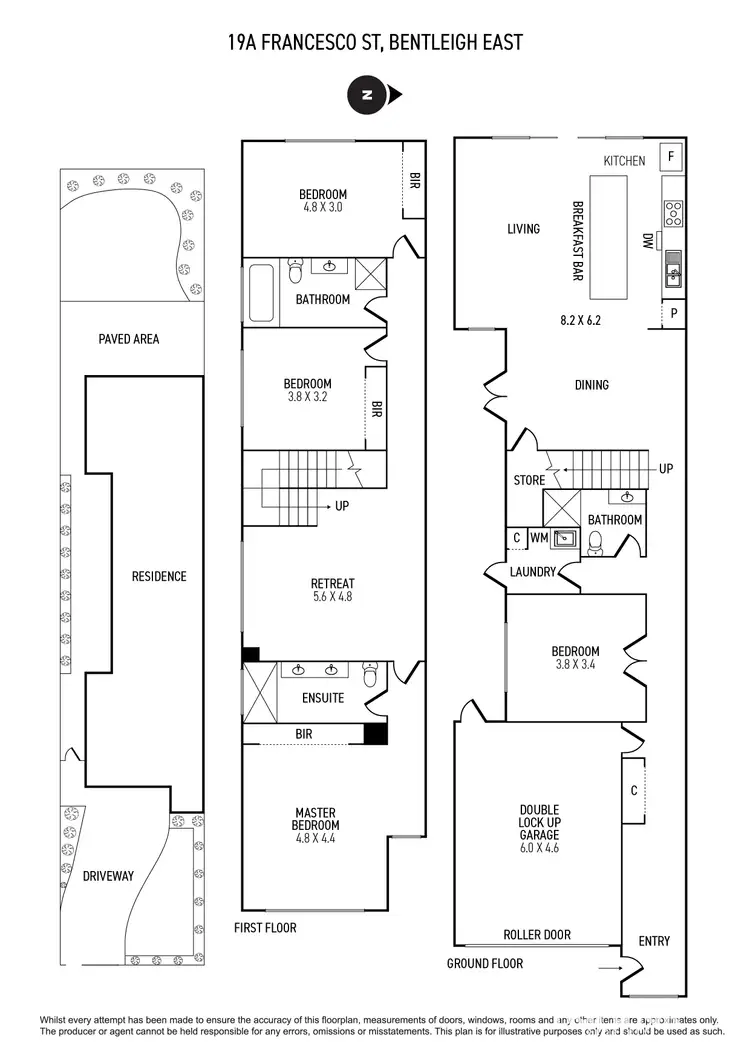 Floorplan of Homely townhouse listing, 19A Francesco Street, Bentleigh East VIC 3165