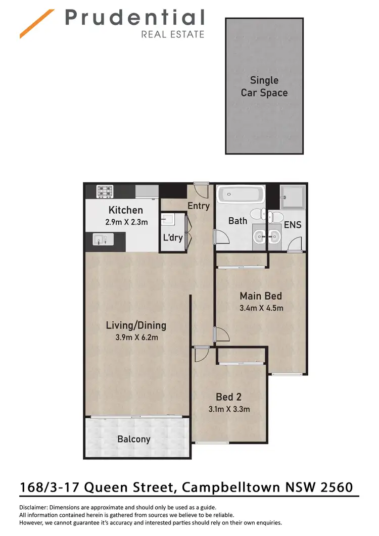 Floorplan of Homely apartment listing, 168/3-17 Queen Street, Campbelltown NSW 2560