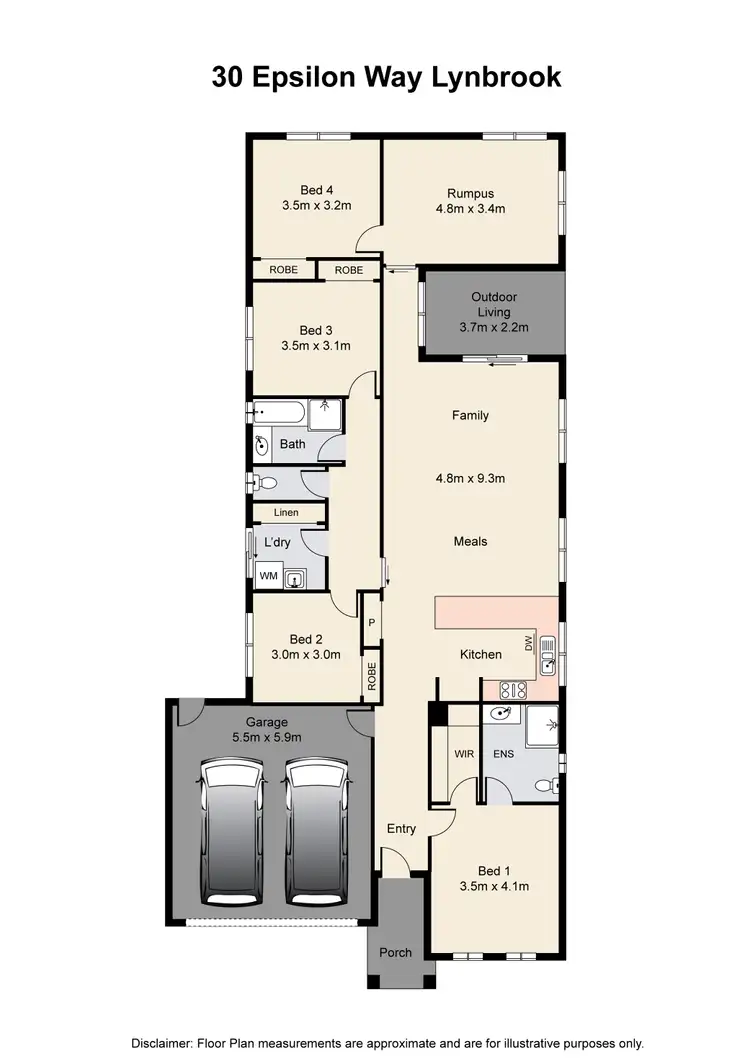 Floorplan of Homely house listing, 30 Epsilon Way, Lynbrook VIC 3975