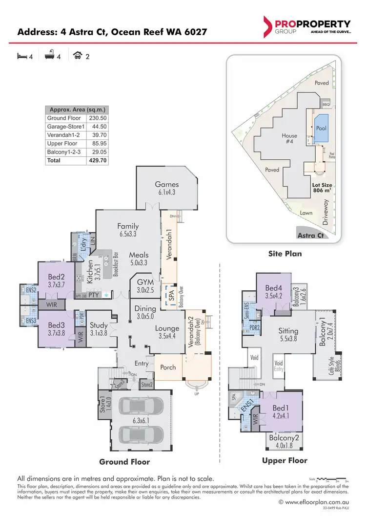 Floorplan of Homely house listing, 4 Astra Court, Ocean Reef WA 6027