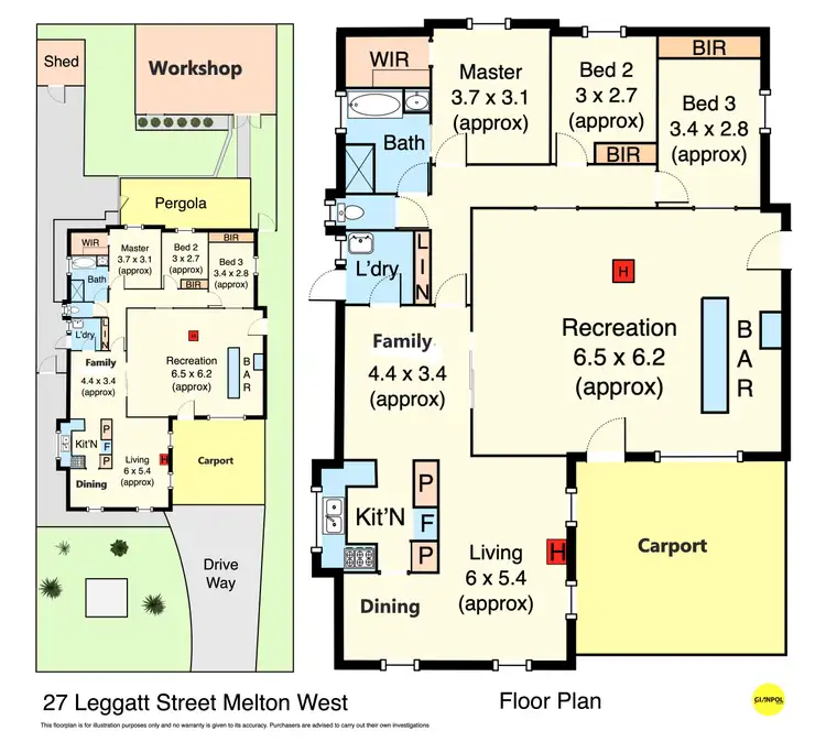Floorplan of Homely house listing, 27 Leggatt Street, Melton South VIC 3338