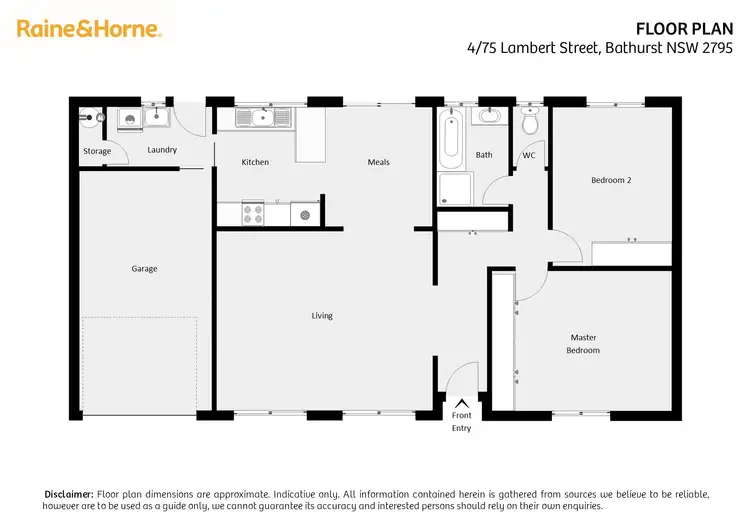 Floorplan of Homely unit listing, 4/75 Lambert Street, Bathurst NSW 2795