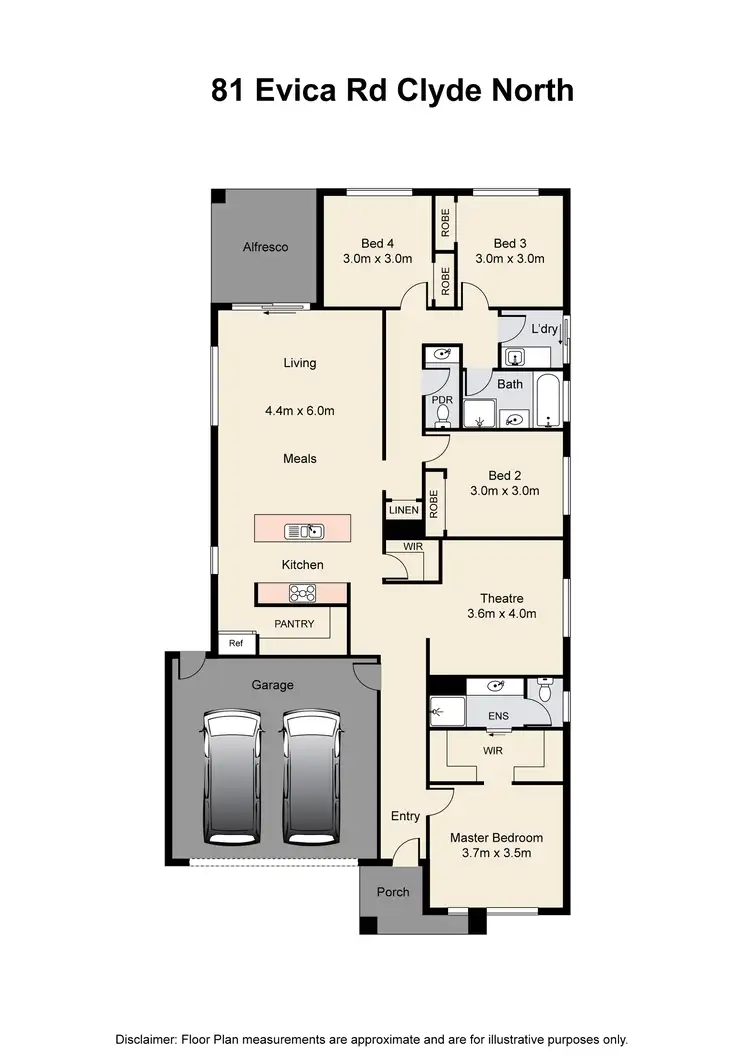 Floorplan of Homely house listing, 81 Evica Road, Clyde North VIC 3978