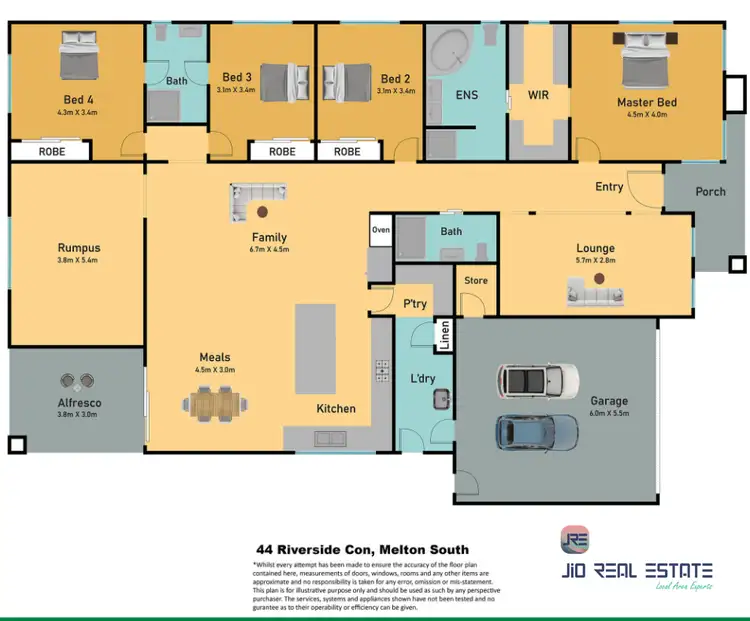 Floorplan of Homely house listing, 44 Riverside Concourse, Cobblebank VIC 3338