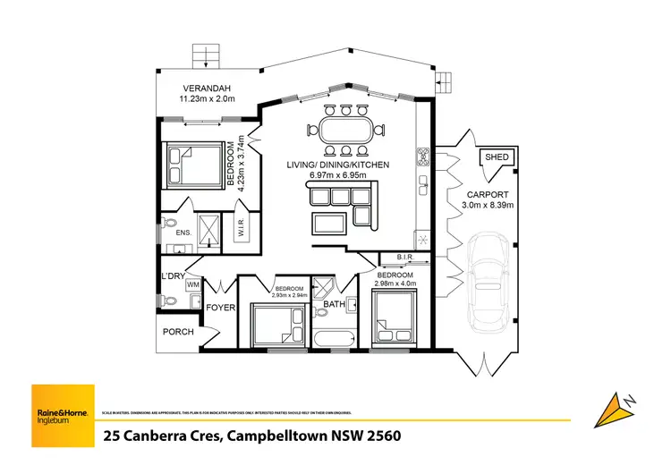 Floorplan of Homely house listing, 25 Canberra Crescent, Campbelltown NSW 2560