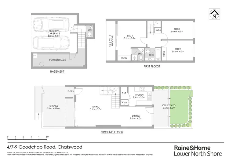 Floorplan of Homely townhouse listing, 4/7-9 Goodchap Road, Chatswood NSW 2067