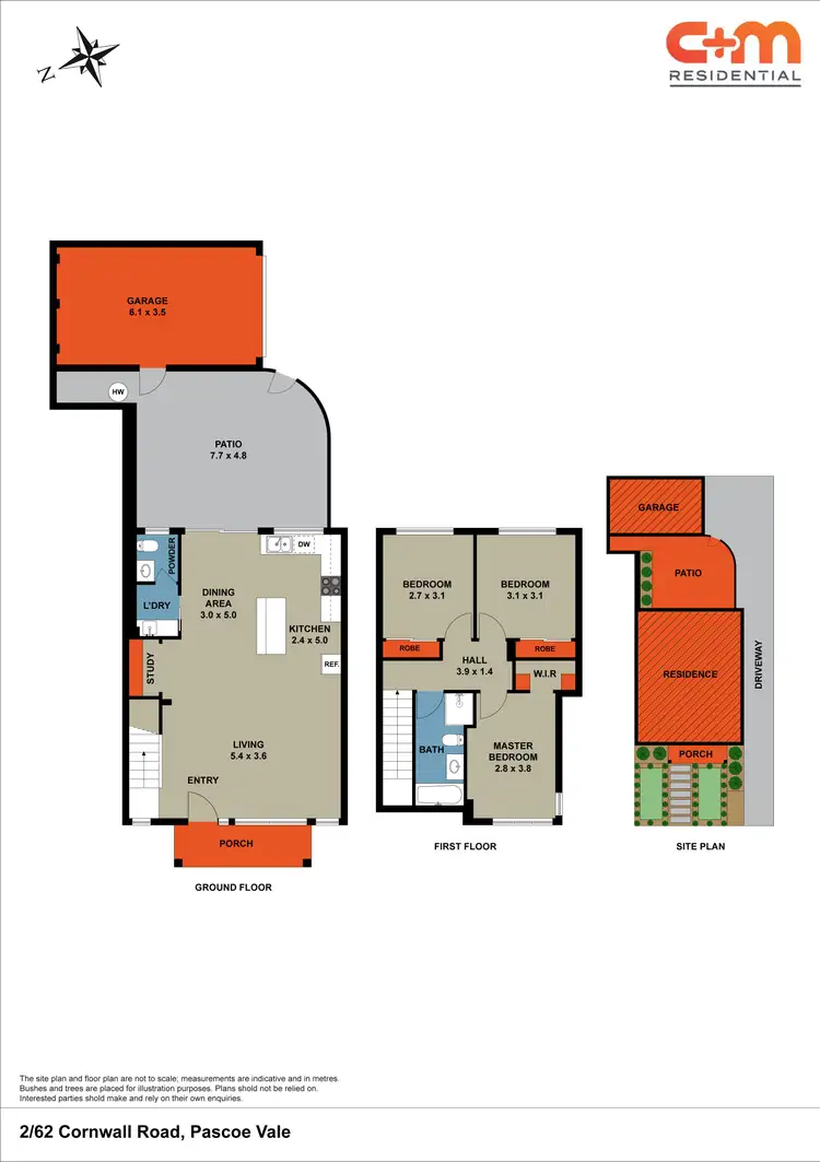 Floorplan of Homely townhouse listing, 2/62 Cornwall Road, Pascoe Vale VIC 3044