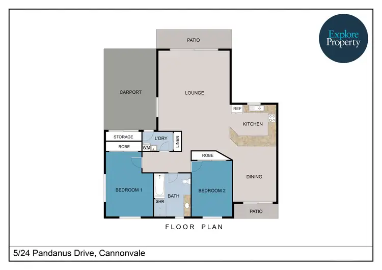 Floorplan of Homely unit listing, 5/24 Pandanus Drive, Cannonvale QLD 4802