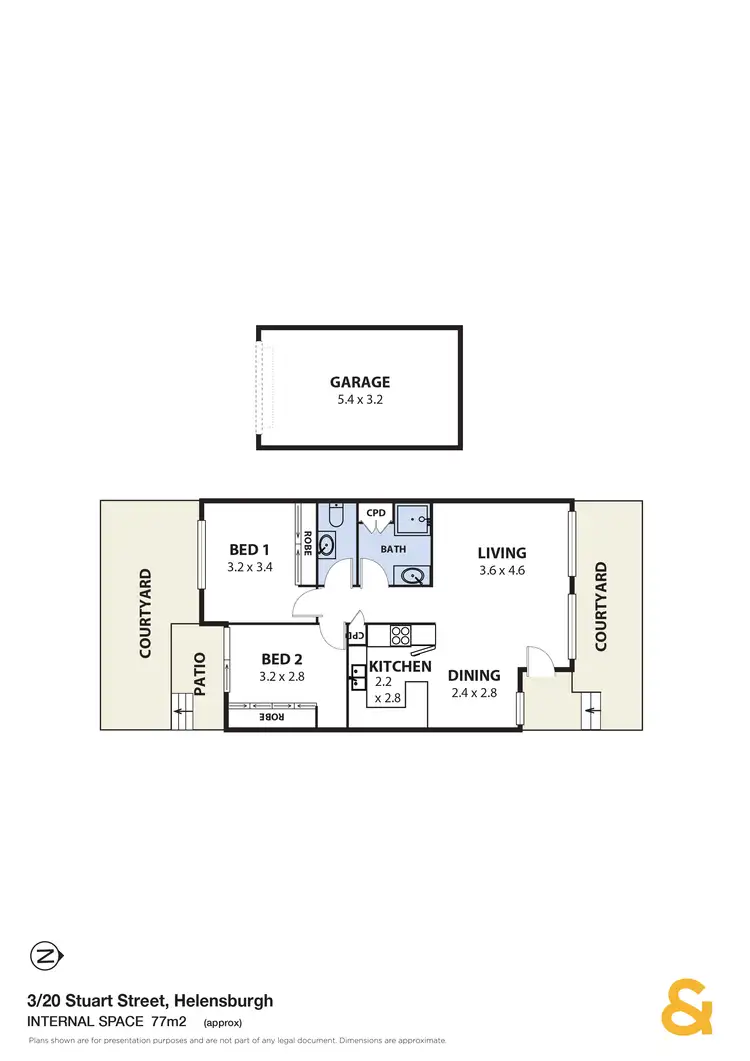 Floorplan of Homely villa listing, 3/20 Stuart Street, Helensburgh NSW 2508