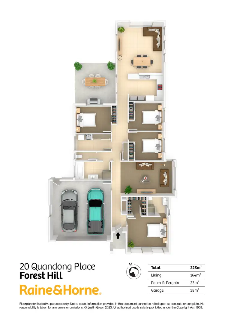 Floorplan of Homely house listing, 20 Quandong Place, Forest Hill NSW 2651