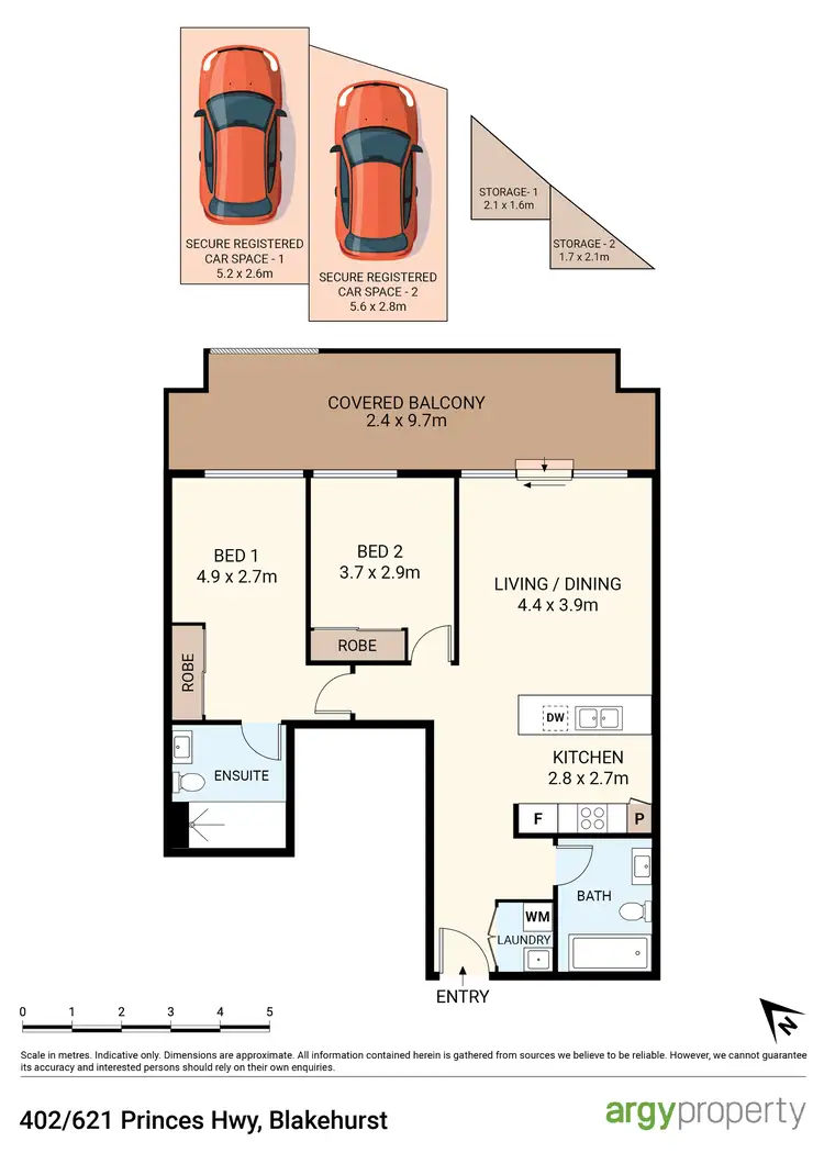 Floorplan of Homely apartment listing, 402/621 Princes Highway, Blakehurst NSW 2221