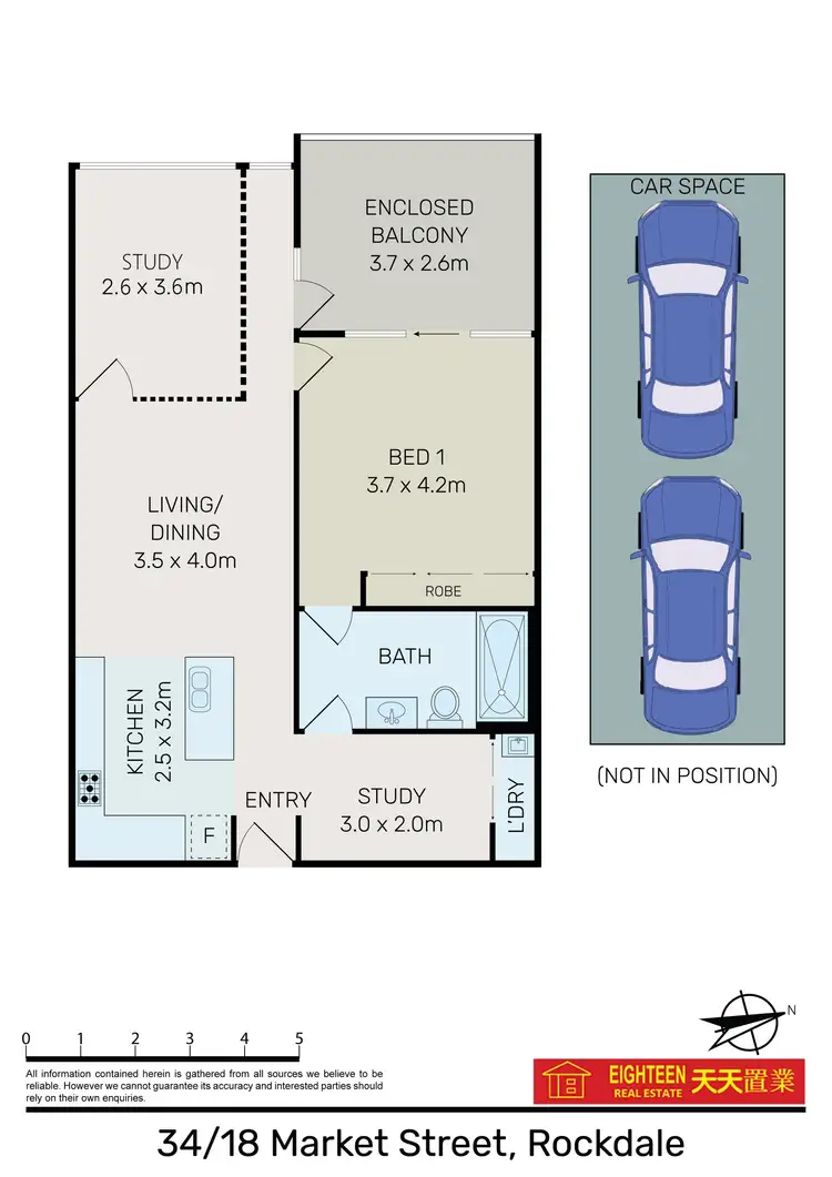Floorplan of Homely apartment listing, 34/18 Market Street, Rockdale NSW 2216