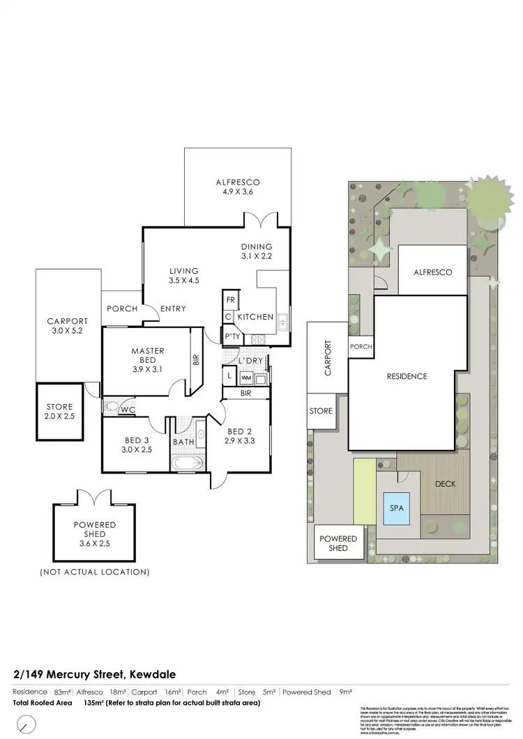 Floorplan of Homely unit listing, 2/149 Mercury Street, Kewdale WA 6105