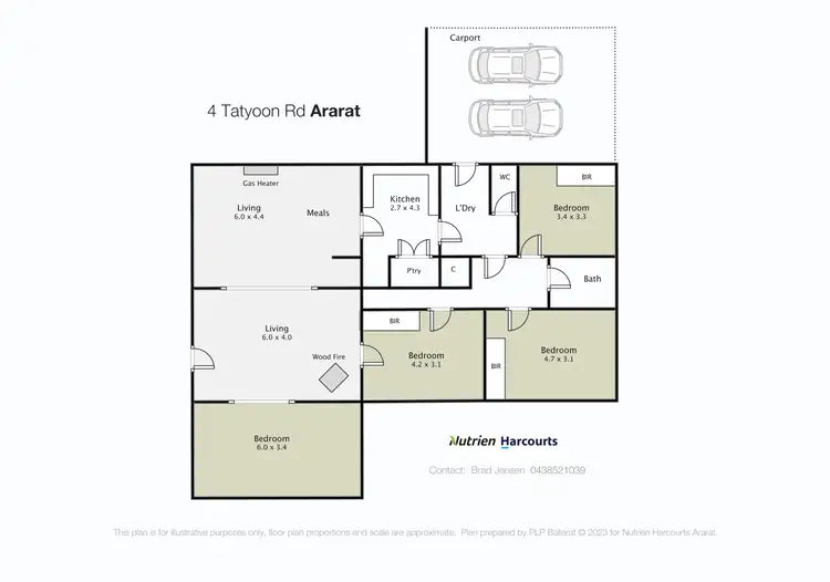 Floorplan of Homely house listing, 4 Tatyoon Road, Ararat VIC 3377