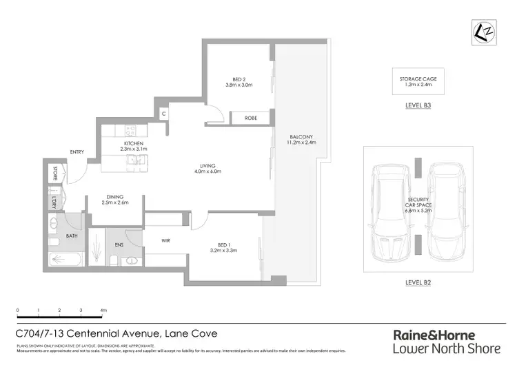 Floorplan of Homely apartment listing, 704C/7-13 Centennial Avenue, Lane Cove NSW 2066